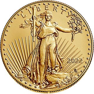 (5) 2022 American $50 Gold 1 oz Eagle