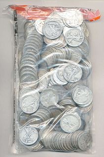 $100 Face Walking Liberty 90% Silver Half Dollars