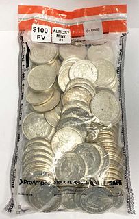 (100) 1921 Morgan Silver Dollars Almost Mint Condition