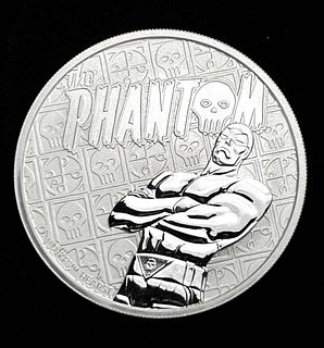 2022 Tuvalu "The Phantom" 1 ozt .9999 Silver Dollar