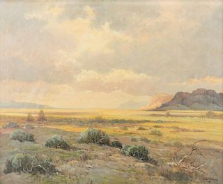 Robert Wood New Mexico Landscape Oil Painting