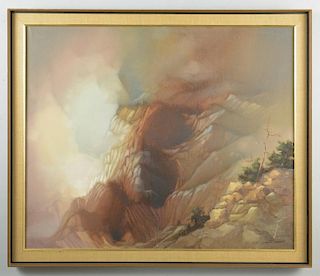 Charles Rhinehart Oil on Canvas Landscape