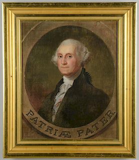M. De Franca 19th c. oil of George Washington
