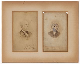 AUTOGRAPHED ROBERT E. LEE AND MARY CUSTIS LEE PAIRING OF CDV PHOTOGRAPHS