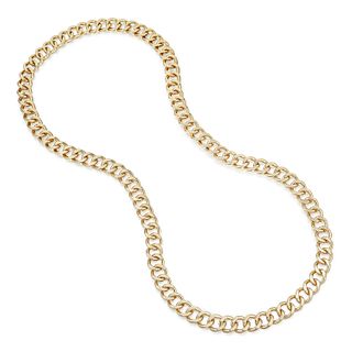 Long Heavy Gold Link Chain Necklace