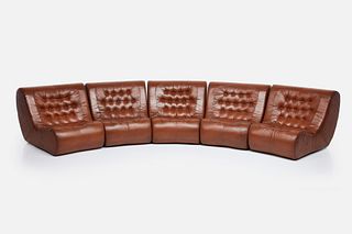 Modernist, Curved Sectional Sofa (5)