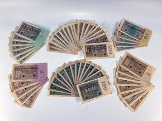 WWII GERMAN BANKNOTES PAPER CURRENCY LOT