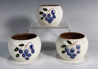 3 SMALL STANGL BLUE BERRY SMALL BOWLS