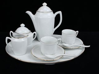 TIFFANY & CO. WHITE PORCELAIN COFFEE TEA SET