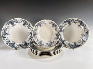 W.H. CRINDLEY & C BLUE & WHITE DISHES