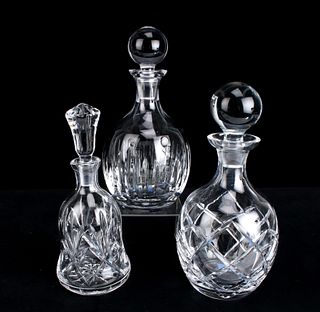 LENOX CRYSTAL DECANTERS WITH STOPPERS