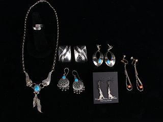 STERLING SILVER NATIVE AMERICAN & MEXICAN JEWELRY