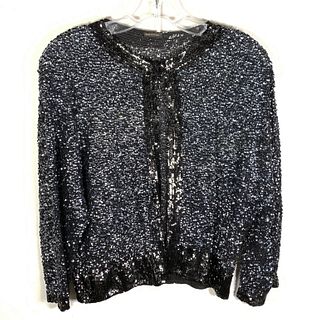 SPARKLY BLACK FRENCH SEQUINED JACKET