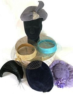 VINTAGE HATS IN HECHT HAT BOX