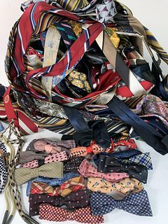 LARGE LOT OF TIES, BOLOS & BOW TIES