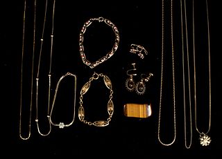 VINTAGE GOLD FILLED AND GOLD PLATE JEWELRY LOT
