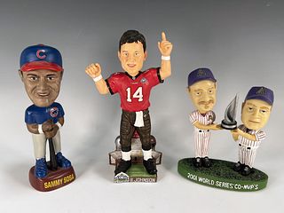 THREE SPORTS COLLECTIBLE BOBBLEHEADS