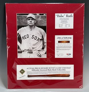 BABE RUTH GAMES USED BAT PIECE 