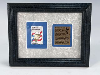 ROBERTO CLEMENTE STAMP IN FRAME