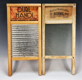 TWO VINTAGE WASHBOARDS