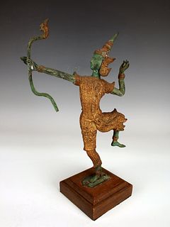 THAI DANCER WITH BOW STATUE 
