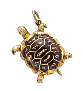 Turtle enamel pendant GG 585/0