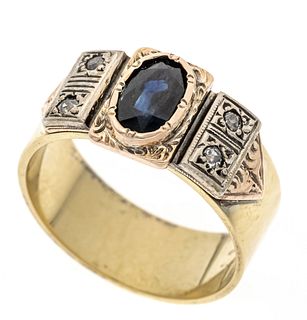 Sapphire-diamond ring GG/WG 58