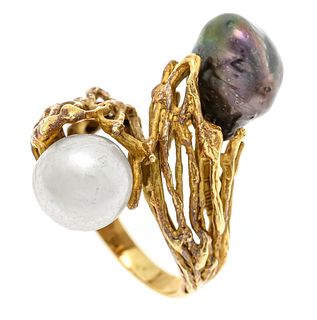 Pearl ring GG 585/000 unstampe