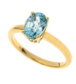 Zircon ring GG 750/000 with on
