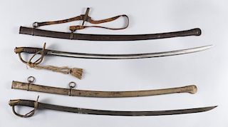 2 US Civil War Model 1840 Wristbreaker Swords