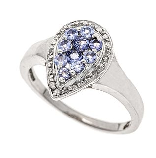 Tanzanite diamond ring WG 375/