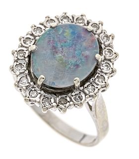 Opal-diamond ring WG 585/000 w