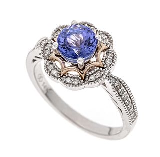 Tanzanite diamond ring WG 585/
