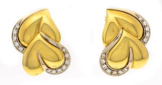 Wempe diamond clip earrings GG