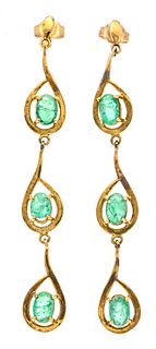 Emerald earrings GG 375/000 wi