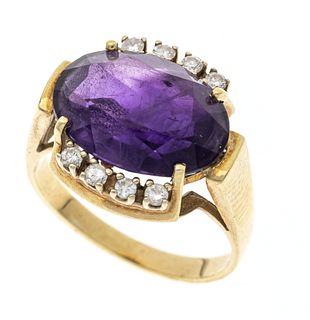 Amethyst diamond ring GG 585/0