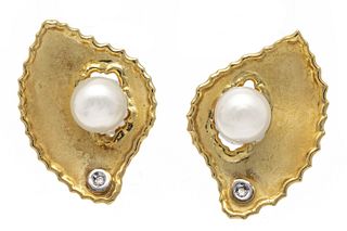 Akoya diamond earrings GG/WG 5