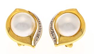 MabÃ© pearl clip earrings GG 58