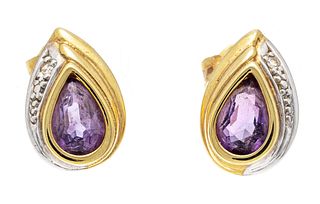 Amethyst-diamond earrings GG/W
