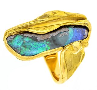 Boulder opal ring GG 750/000 N