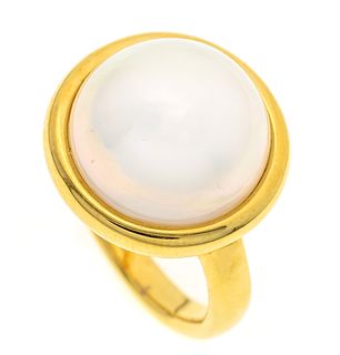 MabÃ© pearl ring GG 750/000 wit