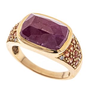 Ruby-sapphire-diamond ring RG