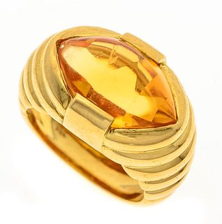 Citrine ring GG 750/000 with a