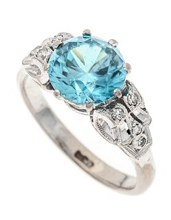 Zircon diamond ring WG 750/000