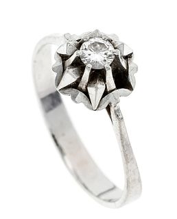 Solitaire diamond ring WG 750/
