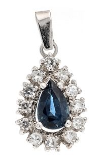 Sapphire-diamond pendant WG 58
