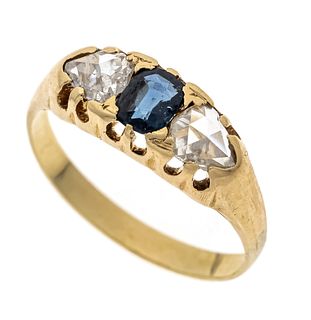 Sapphire diamond rose ring GG