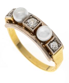 Diamond-pearl ring GG 585/000