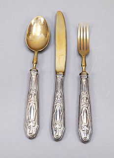 Three pieces children's cutlery