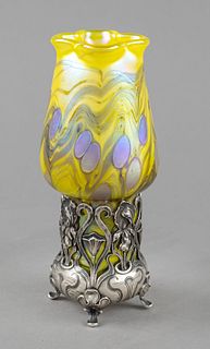 Art Nouveau vase with silver mo